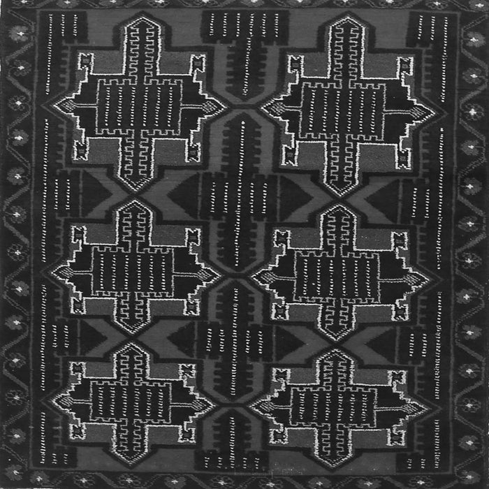 Round Machine Washable Persian Gray Traditional Rug, wshtr1185gry