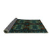 Sideview of Persian Turquoise Traditional Rug, tr1185turq