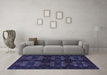 Machine Washable Persian Blue Traditional Rug in a Living Room, wshtr1185blu