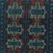 Square Persian Light Blue Traditional Rug, tr1185lblu