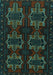 Machine Washable Persian Turquoise Traditional Area Rugs, wshtr1185turq