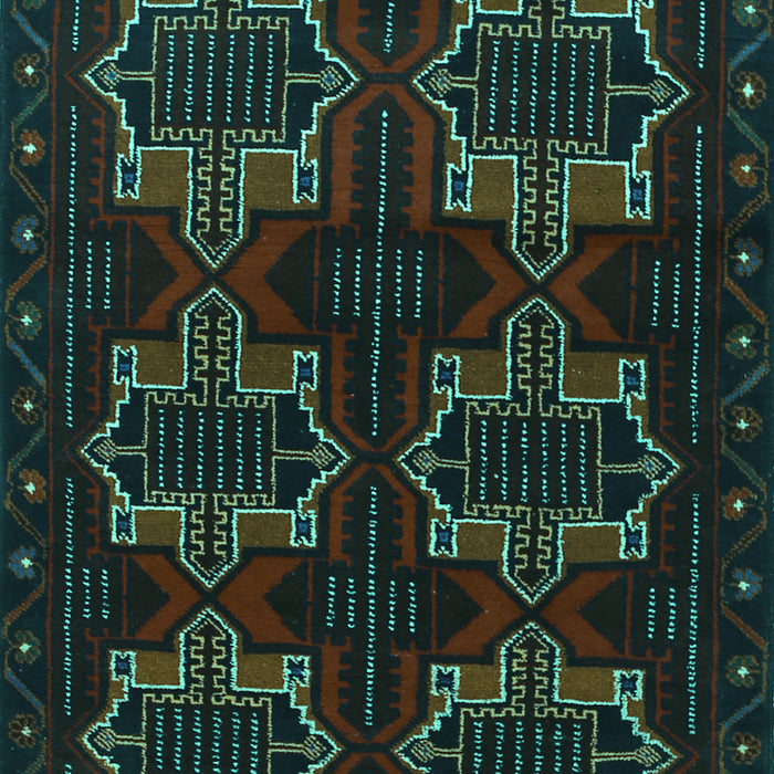 Machine Washable Persian Turquoise Traditional Area Rugs, wshtr1185turq