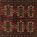 Square Machine Washable Persian Brown Traditional Rug, wshtr1185brn