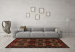 Machine Washable Persian Brown Traditional Rug in a Living Room,, wshtr1185brn