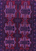 Machine Washable Persian Purple Traditional Area Rugs, wshtr1185pur