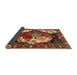 Sideview of Traditional Saffron Red Persian Rug, tr1186