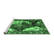 Sideview of Machine Washable Persian Emerald Green Traditional Area Rugs, wshtr1186emgrn