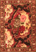 Serging Thickness of Machine Washable Persian Orange Traditional Area Rugs, wshtr1186org