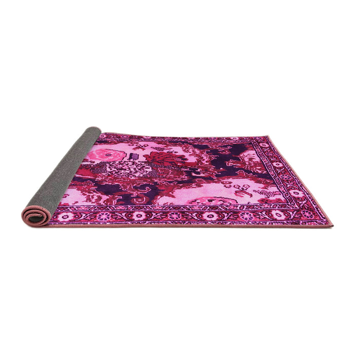 Sideview of Persian Pink Traditional Rug, tr1186pnk