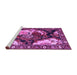 Sideview of Machine Washable Persian Purple Traditional Area Rugs, wshtr1186pur