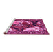 Sideview of Machine Washable Persian Pink Traditional Rug, wshtr1186pnk