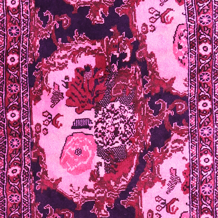 Machine Washable Persian Pink Traditional Rug, wshtr1186pnk