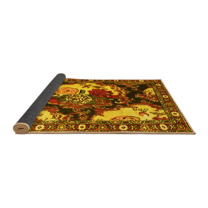 Sideview of Persian Yellow Traditional Rug, tr1186yw