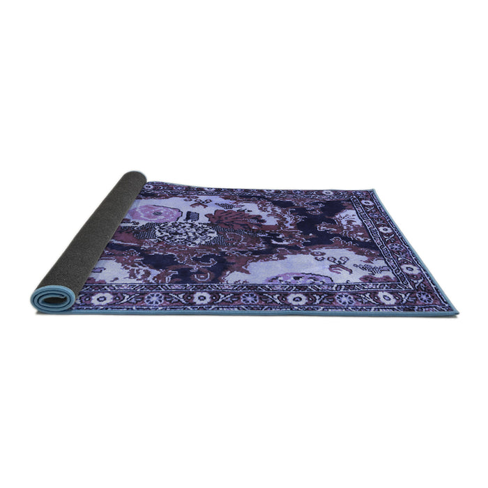 Sideview of Persian Blue Traditional Rug, tr1186blu