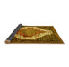 Sideview of Medallion Yellow Traditional Rug, tr1187yw