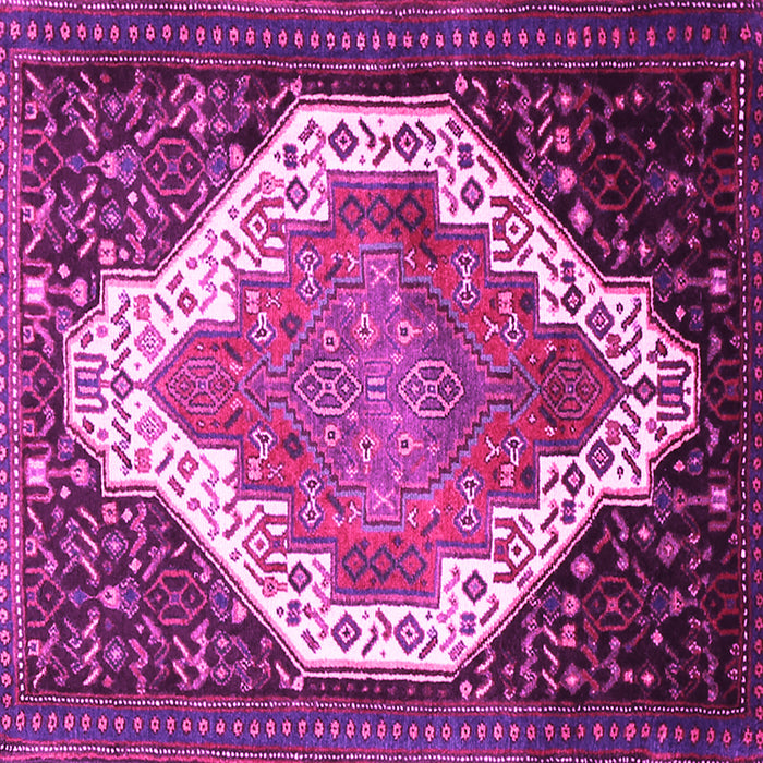 Square Medallion Pink Traditional Rug, tr1187pnk