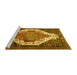 Sideview of Machine Washable Medallion Yellow Traditional Rug, wshtr1187yw