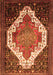 Medallion Orange Traditional Rug, tr1187org