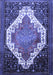 Medallion Blue Traditional Rug, tr1187blu