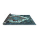 Sideview of Medallion Light Blue Traditional Rug, tr1187lblu