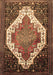 Medallion Brown Traditional Rug, tr1187brn