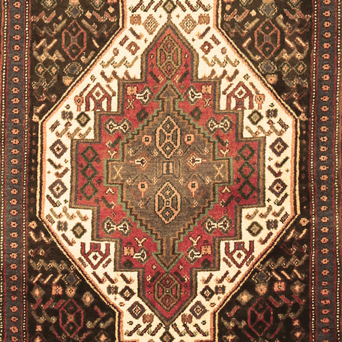 Medallion Brown Traditional Rug, tr1187brn