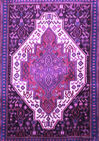 Medallion Purple Traditional Rug, tr1187pur