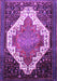 Medallion Purple Traditional Rug, tr1187pur