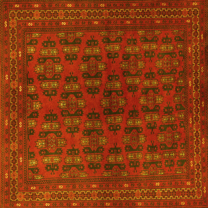 Square Machine Washable Persian Yellow Traditional Rug, wshtr1188yw