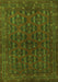 Serging Thickness of Machine Washable Persian Green Traditional Area Rugs, wshtr1188grn