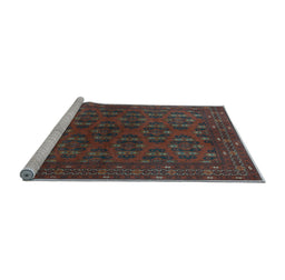 Sideview of Machine Washable Persian Light Blue Traditional Rug, wshtr1188lblu