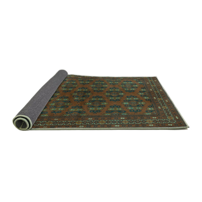 Sideview of Persian Turquoise Traditional Rug, tr1188turq