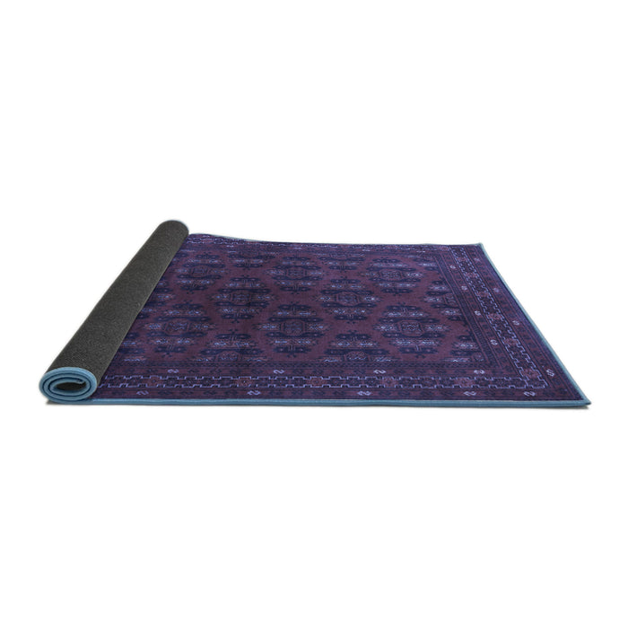 Sideview of Persian Blue Traditional Rug, tr1188blu