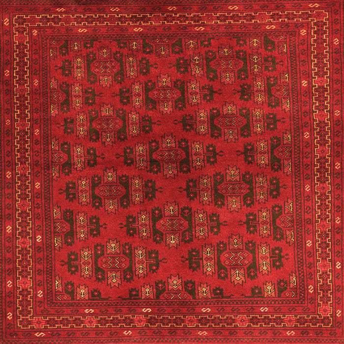 Round Machine Washable Persian Orange Traditional Area Rugs, wshtr1188org