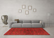 Machine Washable Persian Orange Traditional Area Rugs in a Living Room, wshtr1188org