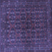 Square Persian Blue Traditional Rug, tr1188blu