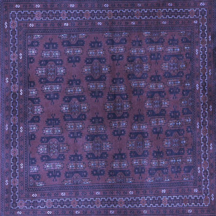 Square Machine Washable Persian Blue Traditional Rug, wshtr1188blu