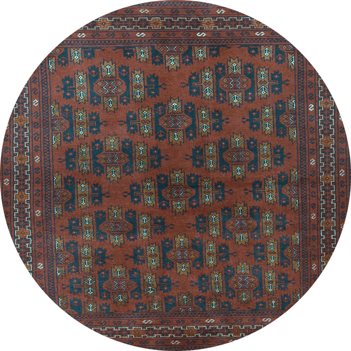 Round Persian Light Blue Traditional Rug, tr1188lblu