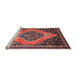 Sideview of Machine Washable Traditional Orange Salmon Pink Rug, wshtr1189