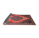 Sideview of Traditional Orange Salmon Pink Medallion Rug, tr1189