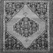 Serging Thickness of Medallion Gray Traditional Rug, tr1189gry