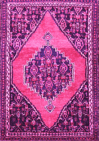 Medallion Pink Traditional Rug, tr1189pnk