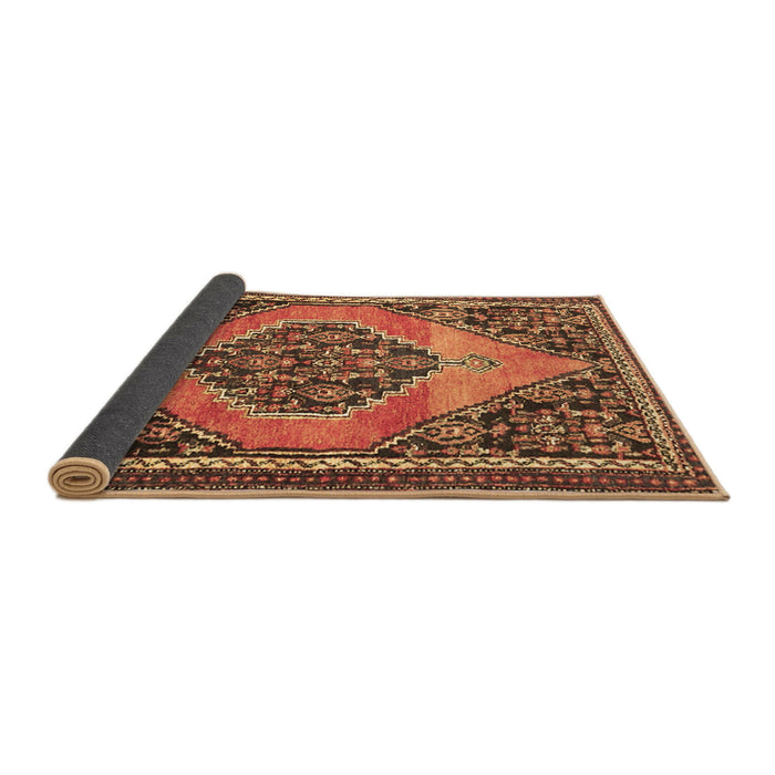 Sideview of Medallion Brown Traditional Rug, tr1189brn