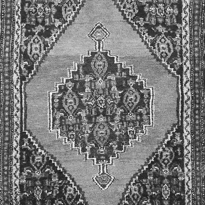 Serging Thickness of Machine Washable Medallion Gray Traditional Rug, wshtr1189gry