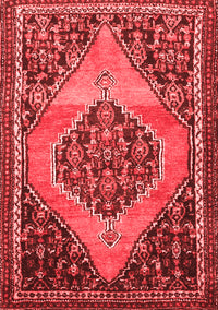 Medallion Red Traditional Rug, tr1189red