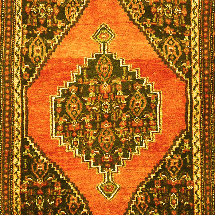 Medallion Yellow Traditional Rug, tr1189yw