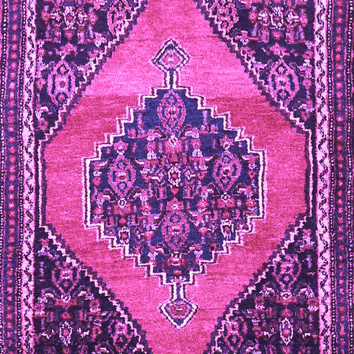 Machine Washable Medallion Purple Traditional Area Rugs, wshtr1189pur