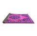 Sideview of Medallion Purple Traditional Rug, tr1189pur