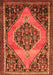 Medallion Orange Traditional Rug, tr1189org