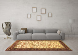 Machine Washable Animal Brown Traditional Rug in a Living Room,, wshtr118brn